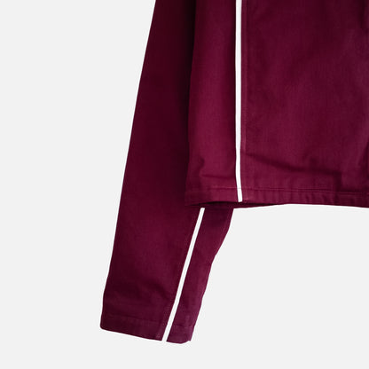'COURTNEY' BIAS TAPE TWILL JACKET IN WINE