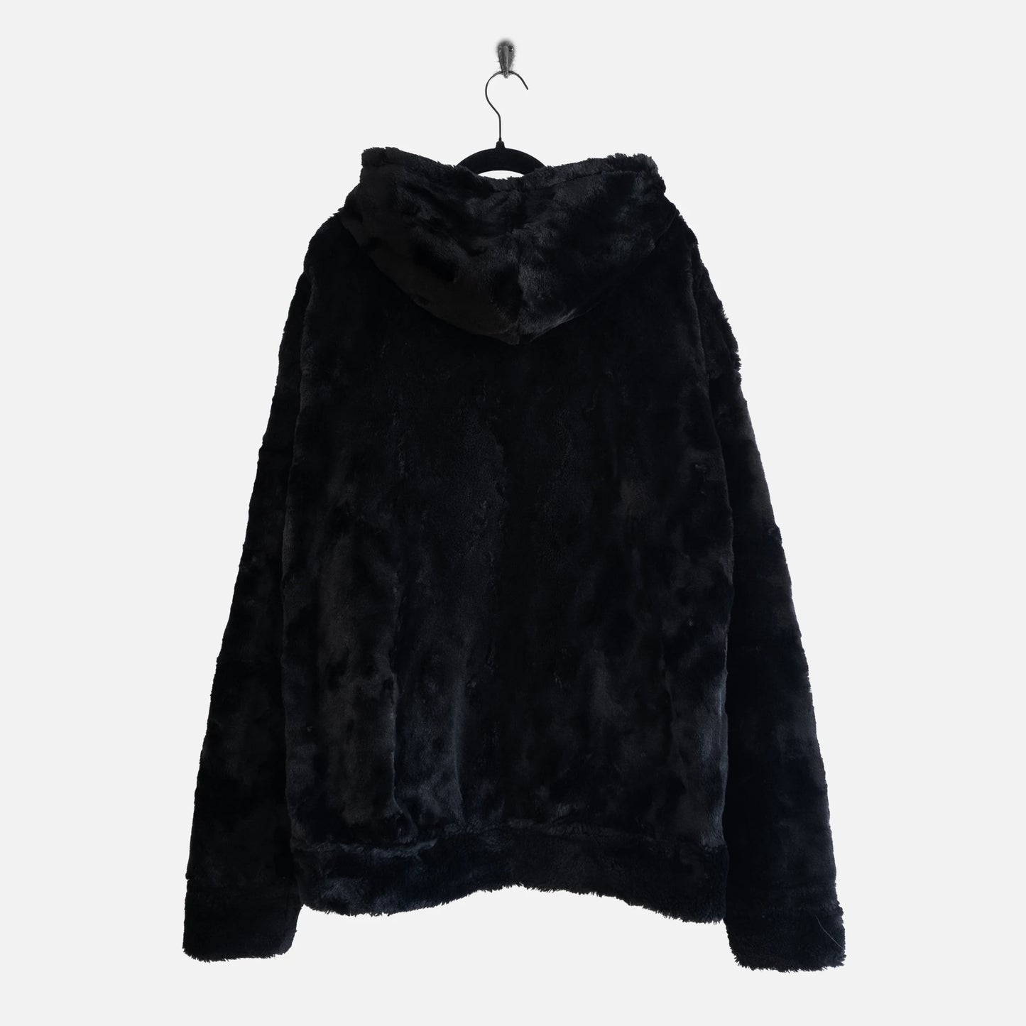 'AMNESIA' OVERSIZED FAUX FUR PULLOVER HOODIE
