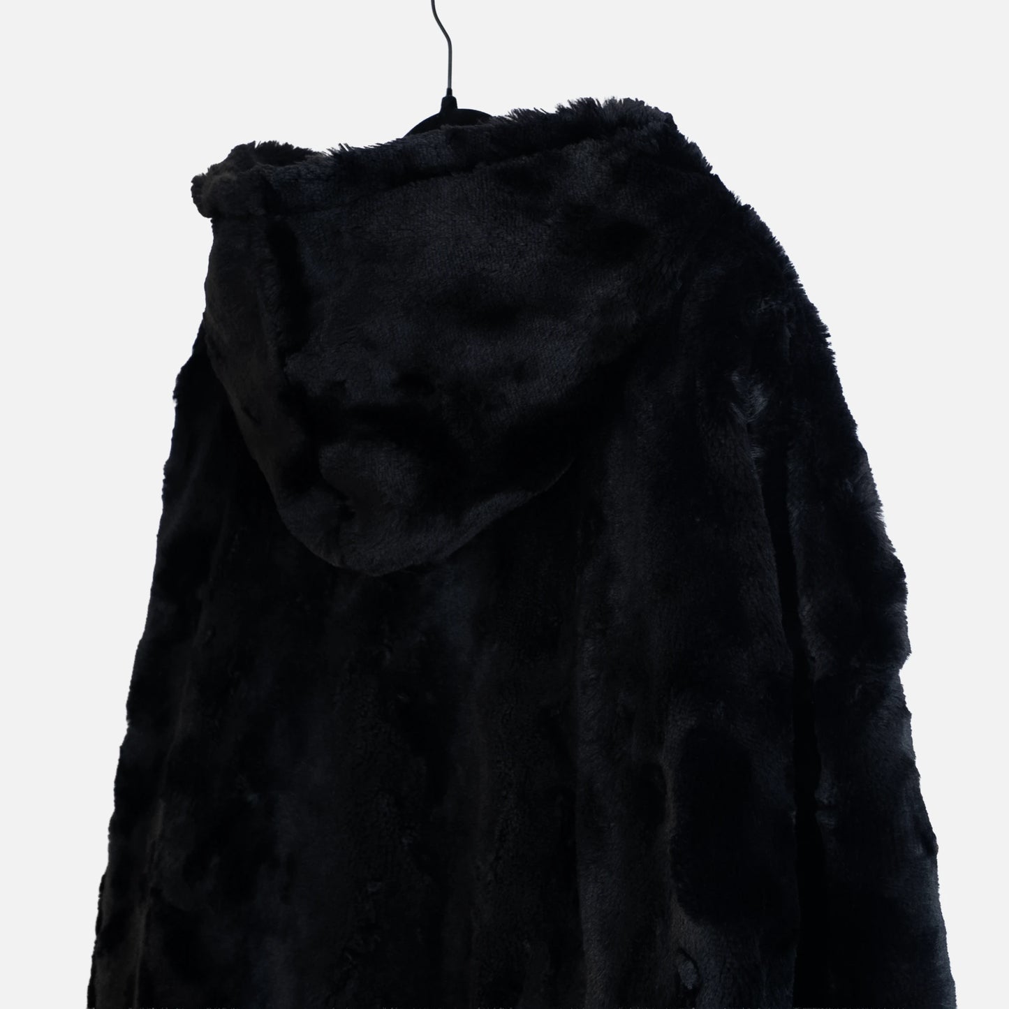 'AMNESIA' OVERSIZED FAUX FUR PULLOVER HOODIE