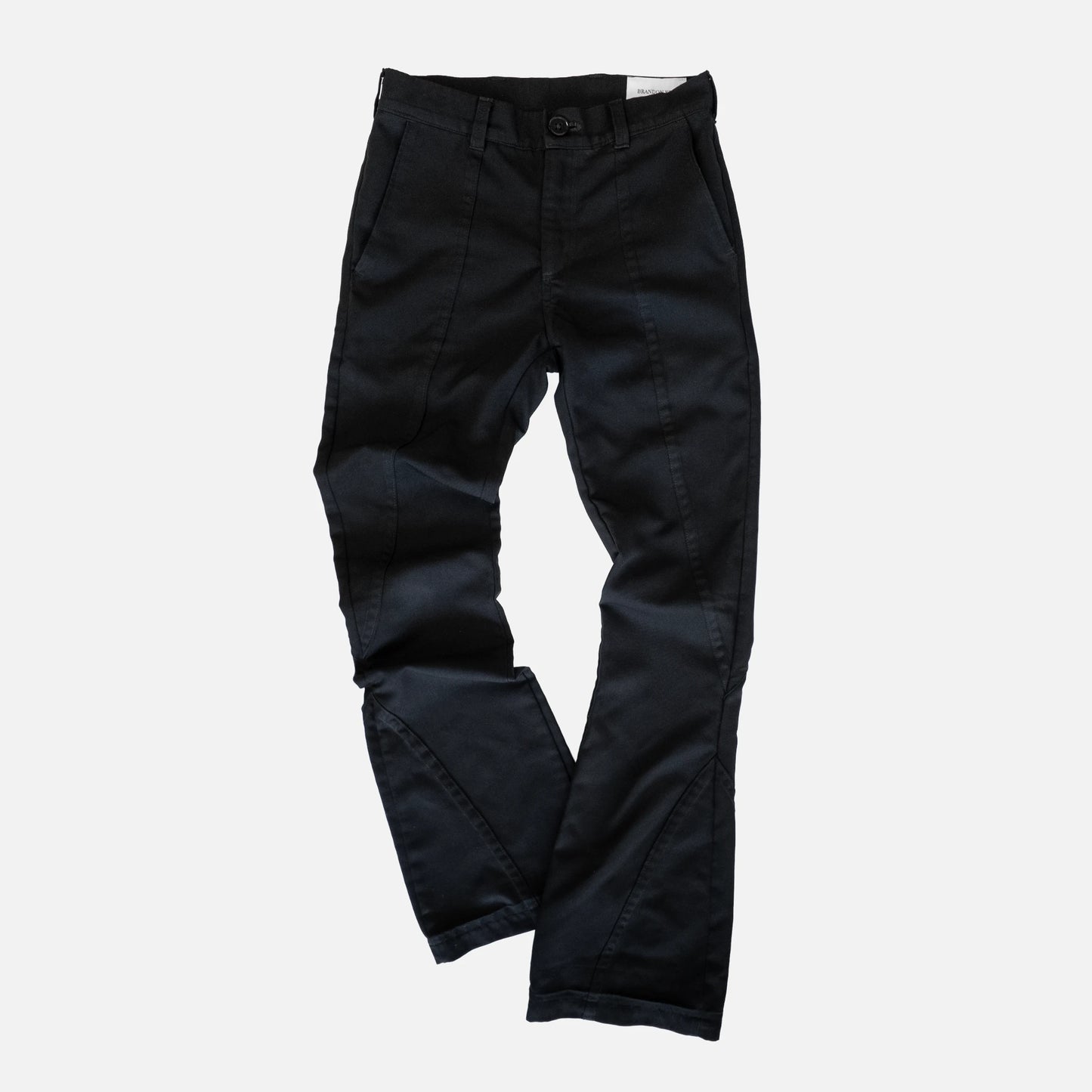 'BALLADS' CURVED SEAM SLIM-FIT FLARED DRESS PANTS