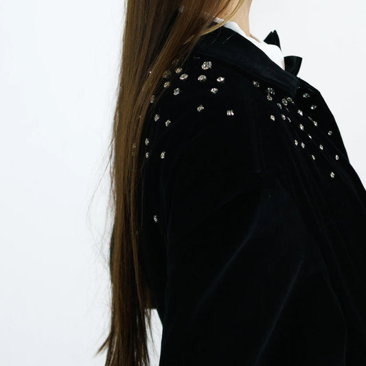 'MULHOLLAND DRIVE' CRYSTAL EMBELLISHED CORDUROY JACKET (ENQUIRY ONLY)