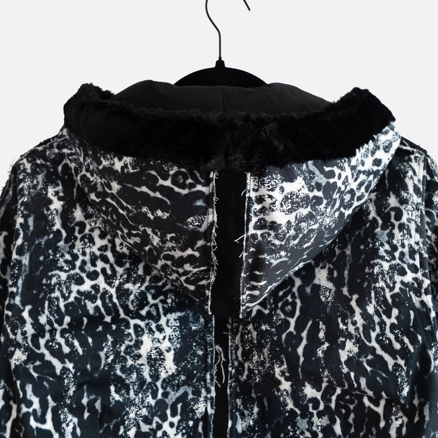 'WITCH HOUSE' JAGUAR PRINT HOODED BOMBER JACKET