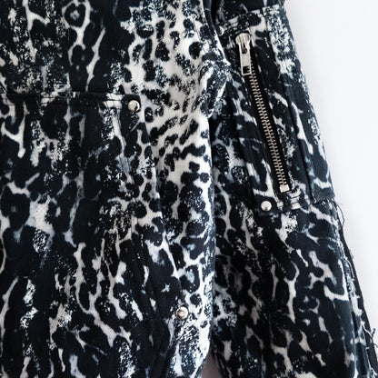 'WITCH HOUSE' JAGUAR PRINT HOODED BOMBER JACKET